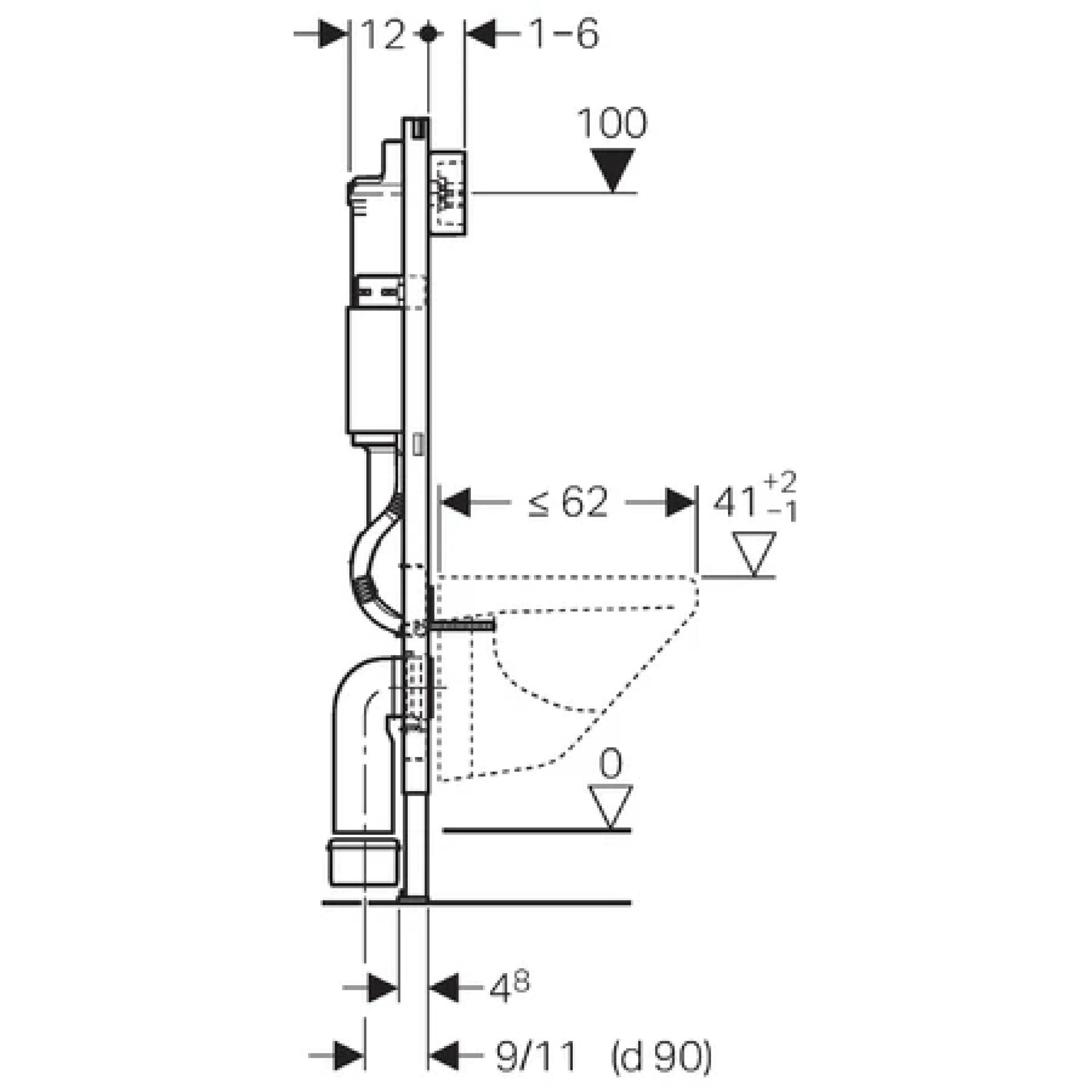 Комплект инсталляция Geberit Duofix Delta 458.124.21.1 + унитаз San More Fiaba SMT971901 с сиденьем микролифт - фото Geberit (Геберит) Shop