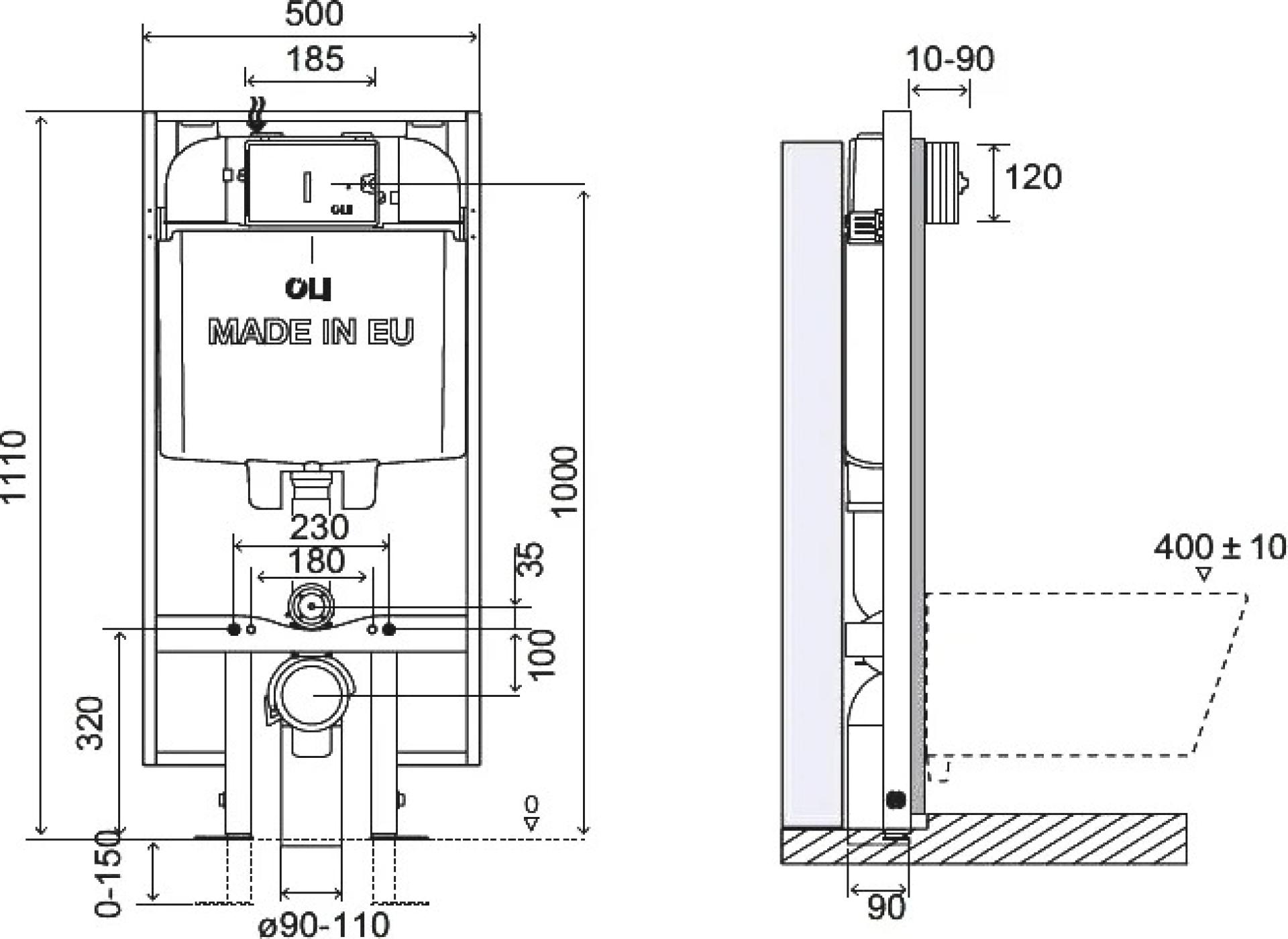 Система инсталляции для унитазов OLI 74 601803 PLUS SanitaRBLOCK S90 - фото Geberit (Геберит) Shop