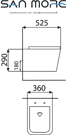 Комплект инсталляция Geberit Duofix Delta 458.124.21.1 + унитаз San More Ispirare SMT971902 с сиденьем микролифт - фото Geberit (Геберит) Shop