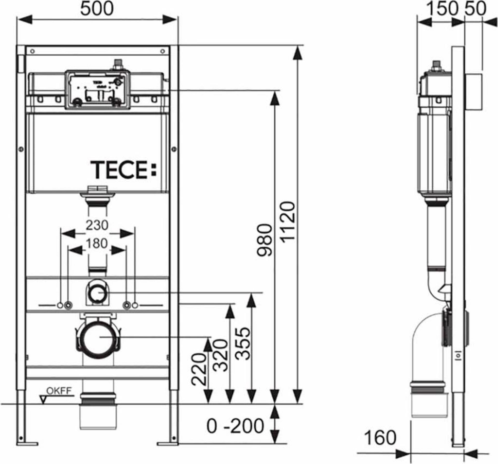 Комплект подвесного унитаза Geberit iCon 204060000 с крышкой-сиденьем Geberit iCon 574130000 и инсталляцией Tece Base K400600 с кнопкой смыва - фото Geberit (Геберит) Shop