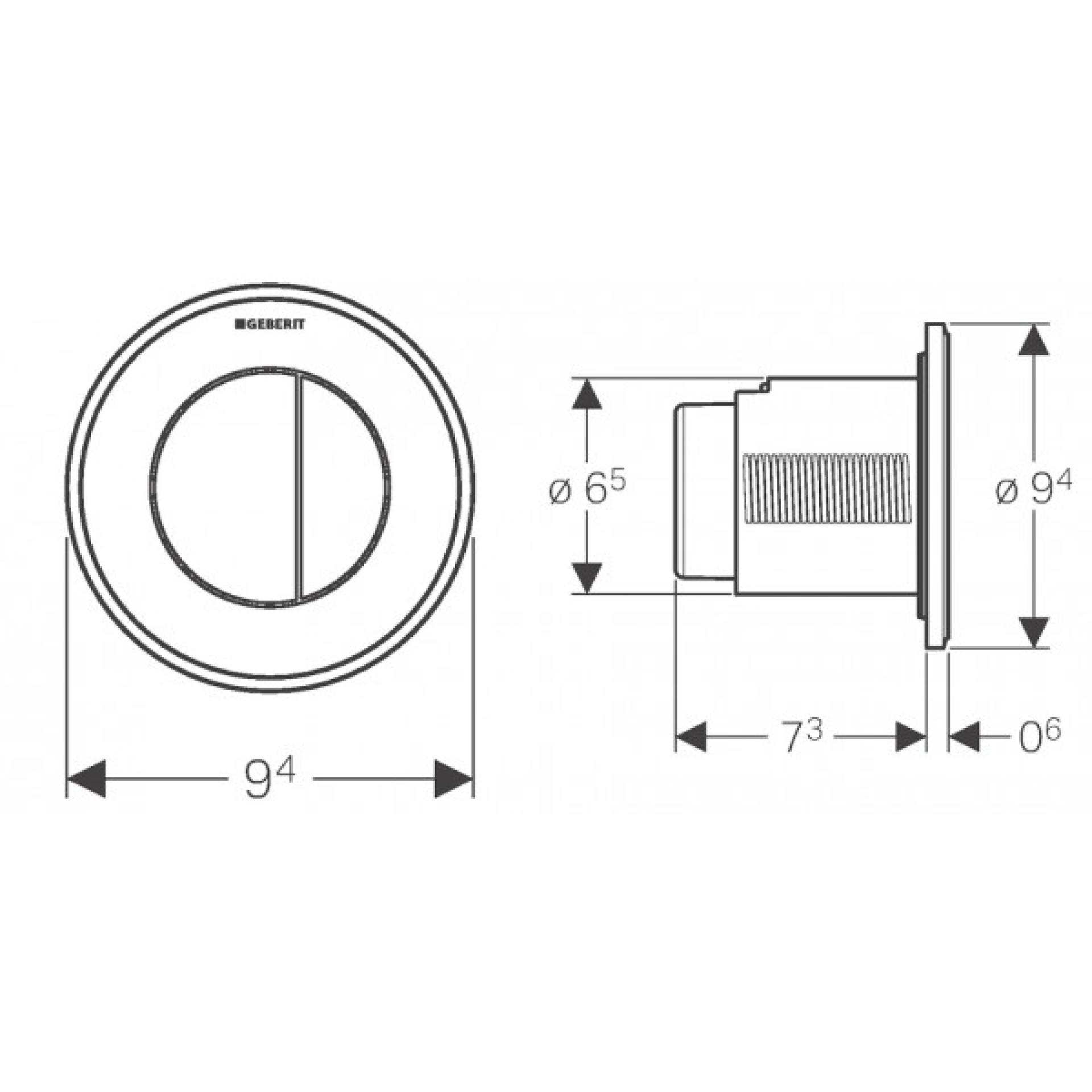 Смывная клавиша Geberit Type 10 116.055.KN.1 - фото Geberit (Геберит) Shop