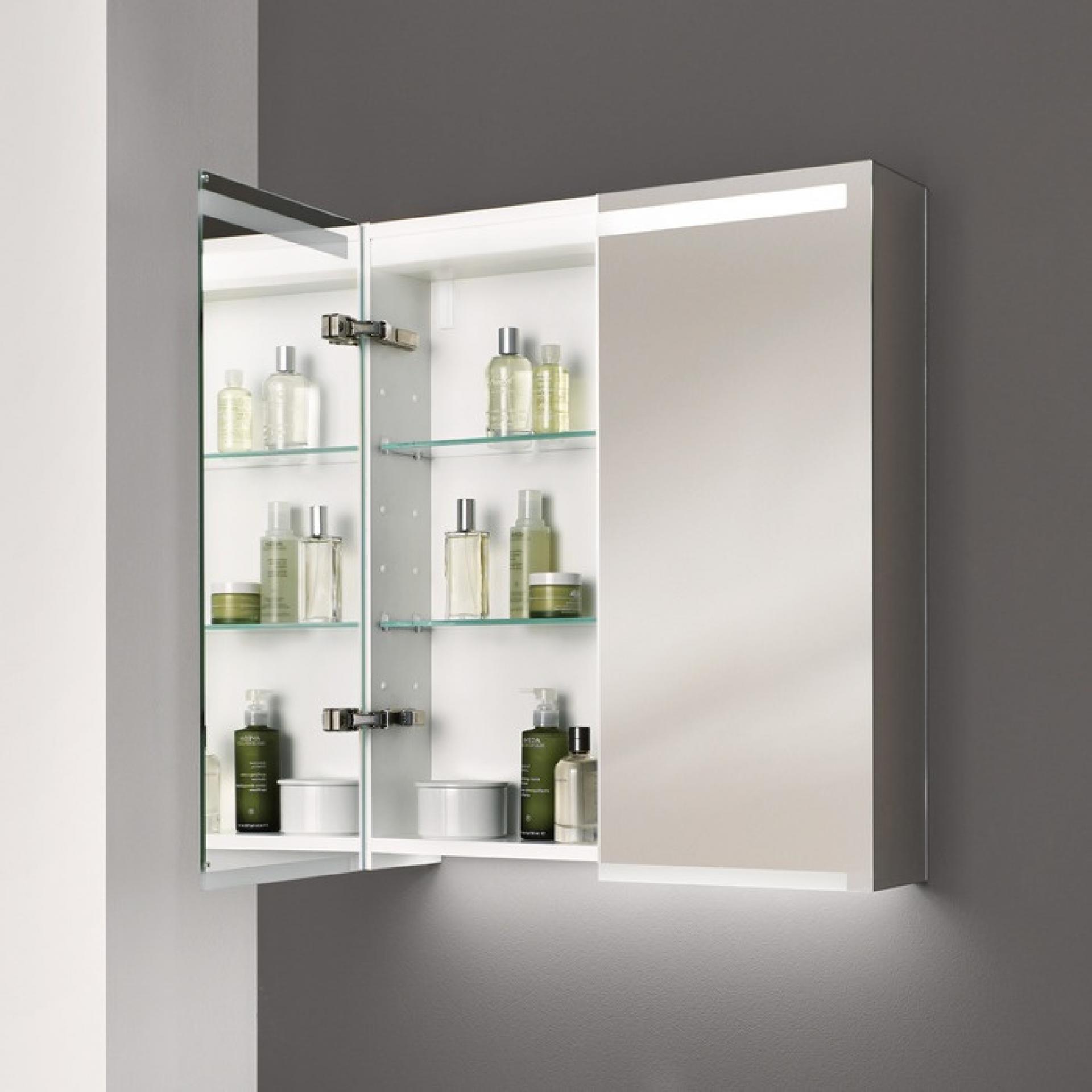 Зеркальный шкаф с подсветкой 60 см Geberit Option 500.582.00.1 - фото Geberit (Геберит) Shop