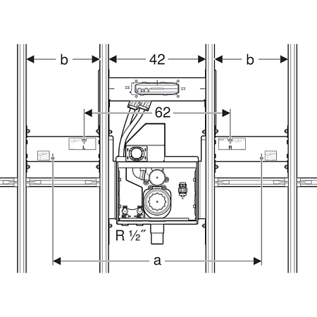 Инсталляция для раковины Geberit GIS 461.474.00.1 - фото Geberit (Геберит) Shop