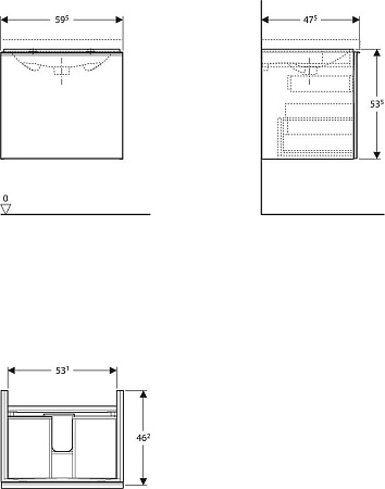 Мебель для ванной Geberit Acanto 60, белый - фото Geberit (Геберит) Shop