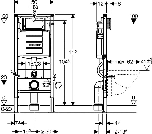 Комплект GEB30011783436 Geberit + beWash Metison подвесной унитаз быстросъёмным сиденьем микролифт + инсталляция Geberit Duofix + кнопка смыва Geberit Sigma 01 белый + креплений к стене для инсталляций Geberit Duofix - фото Geberit (Геберит) Shop