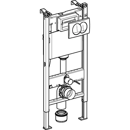 Инсталляция Geberit для унитаза белой клавишей смыва, 111.154.11.2 - фото Geberit (Геберит) Shop