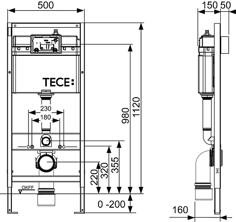 Комплект инсталляции для унитаза Tece Base K400626 с кнопкой смыва с подвесным унитазом Geberit Acanto 500.600.01.2 и сиденьем микролифт Geberit Acanto 500.605.01.2 - фото Geberit (Геберит) Shop