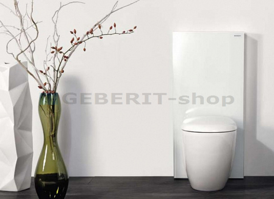 Сантехнический модуль Geberit Monolith Premium 131.001.SI.1 для напольного унитаза, стекло белое. - фото Geberit (Геберит) Shop